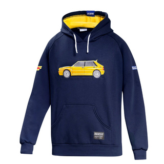 Bluza z kapturem Lancia HF Delta Integrale Sparco granatowa/żółta Bluza z kapturem Lancia HF Delta Integrale Sparco granatowa/żółta