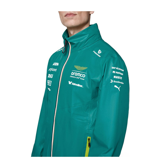 Kurtka męska przeciwdeszczowa Rain Team Aston Martin F1 2025