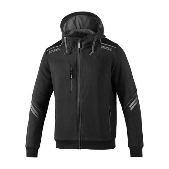Bluza z kapturem rozpinana Tech Sparco czarna
