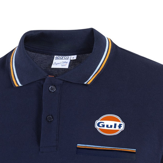 Koszulka polo Gulf Pocket Sparco granatowa