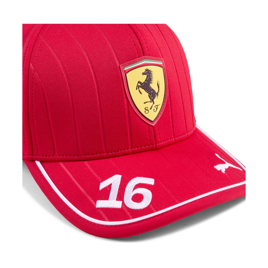 Czapka baseballowa męska czerwona Leclerc Team Ferrari F1 2025
