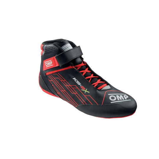 Buty dziecięce OMP KS-2X czarne/czerwone (FIA)