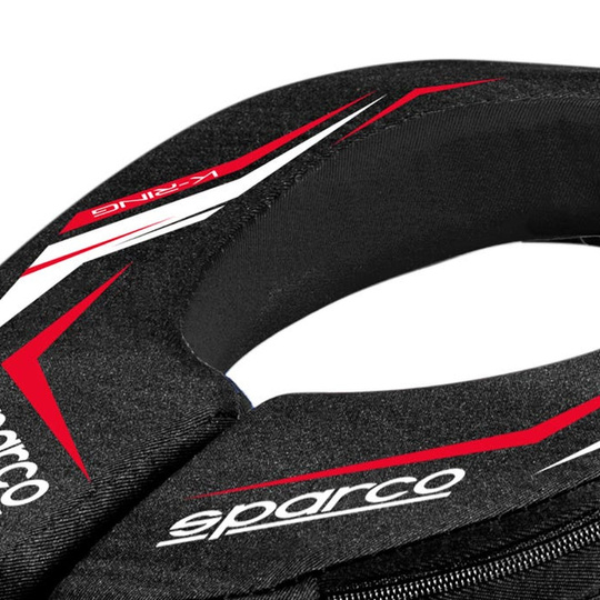 Kołnierz ochronny dziecięcy Sparco K-Ring czarny/czerwony