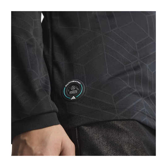 Koszulka z długim rękawem czarna Authentic Team Mercedes AMG F1 2026