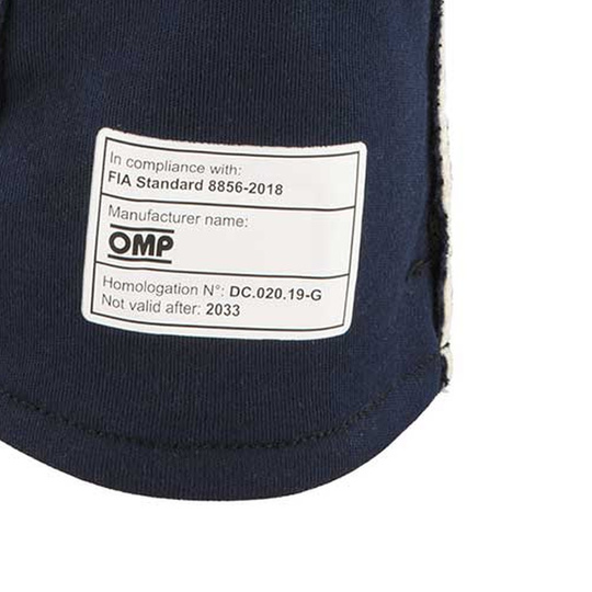 Rękawice OMP First MY24 granatowe (FIA)