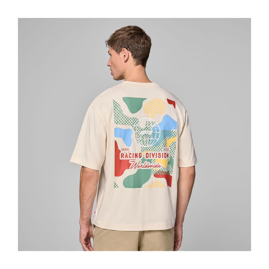 Koszulka T-shirt męska Camo Graphic beżowa Formula 1 2025