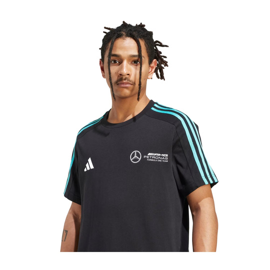Koszulka męska t-shirt czarna DNA Logo Mercedes AMG F1 2025