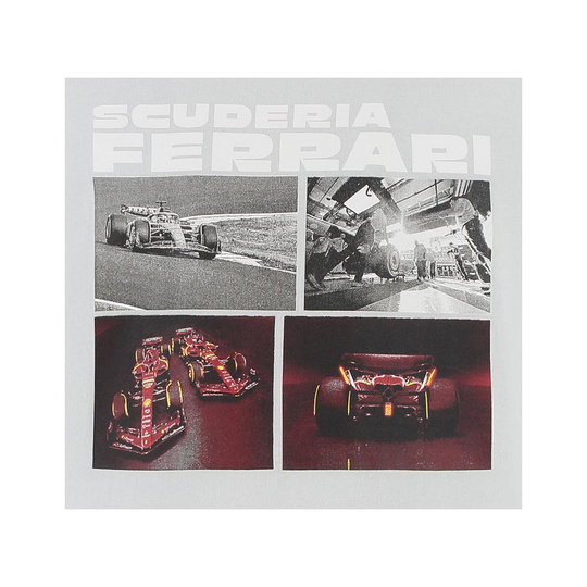 Koszulka T-shirt męska szara Driver Ferrari F1 2025