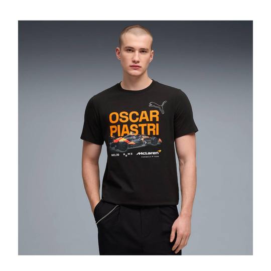Koszulka t-shirt męska czarna Oscar Piastri McLaren F1 2026