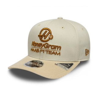 Czapka baseballowa męska Cord kremowa Haas F1 2026