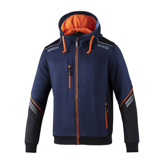Bluza z kapturem rozpinana Tech Sparco granatowa/pomarańczowa Bluza z kapturem rozpinana Tech Sparco granatowa/pomarańczowa