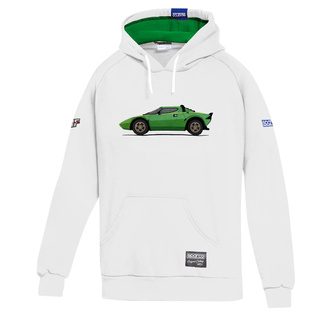 Bluza z kapturem Lancia HF Gr 4 Sparco biała Bluza z kapturem Lancia HF Gr 4 Sparco biała