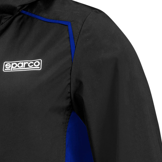 Kurtka przeciwdeszczowa Wind MY22 Sparco czarna/niebieska