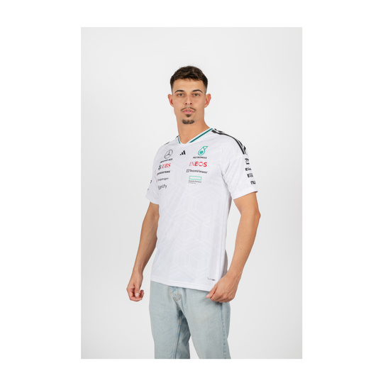 Koszulka t-shirt męska biała Authentic Team Mercedes AMG F1 2026