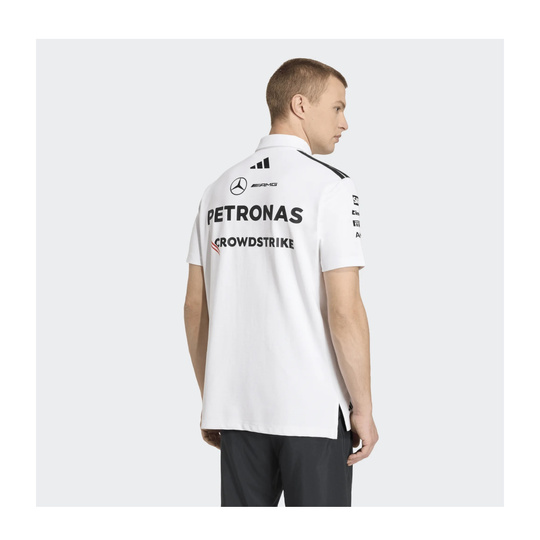 Koszulka polo męska Team biała Mercedes AMG F1 2026