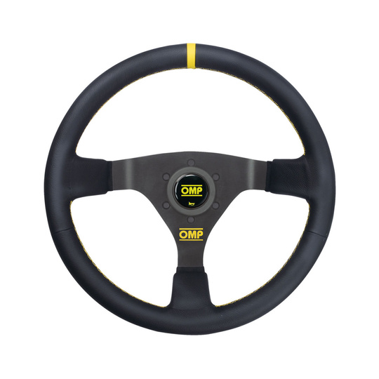 Kierownica OMP WRC żółta skóra