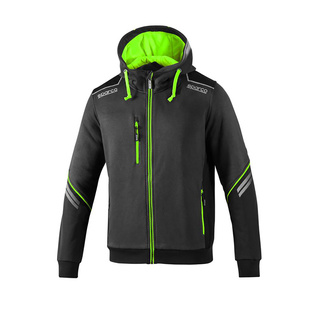 Bluza z kapturem rozpinana Tech Sparco zielona Bluza z kapturem rozpinana Tech Sparco zielona