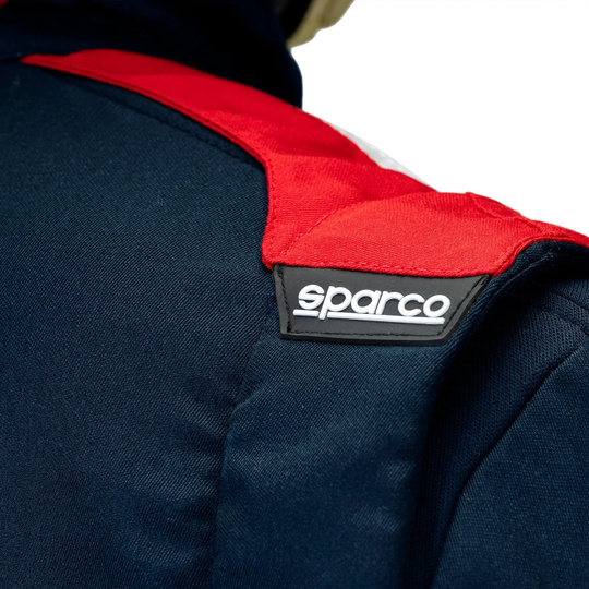 Kombinezon wyścigowy Sparco SPRINT Advanced Asymetrical granatowo-czerwony (FIA)