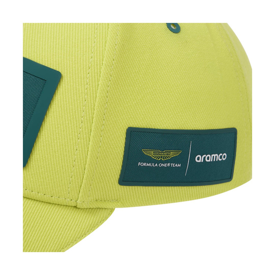 Czapka z daszkiem Fernando Alonso Kimoa Patch Aston Martin F1 limonkowa