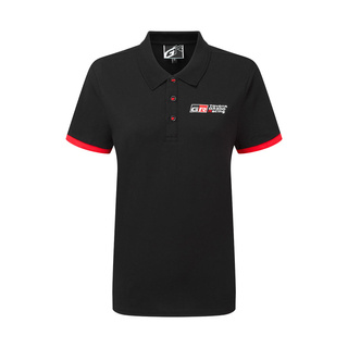 Koszulka polo damska GR Logo Toyota Gazoo Racing czarna