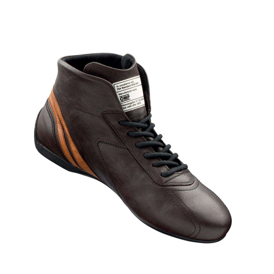 Buty wyścigowe OMP CARRERA MY21 ciemnobrązowe (FIA)