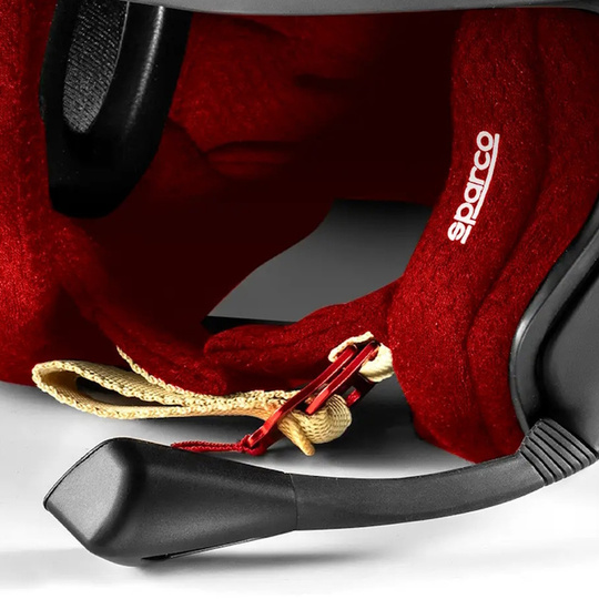 Kask Sparco Flux RJ-i czarny/czerwony (FIA)