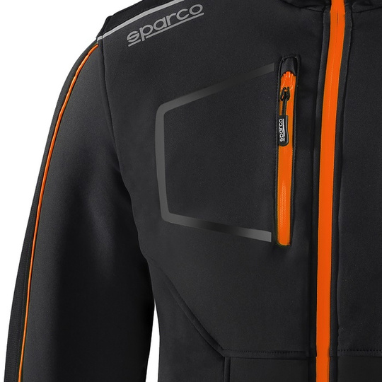 Kurtka Softshell Tech Sparco czarna/pomarańczowa