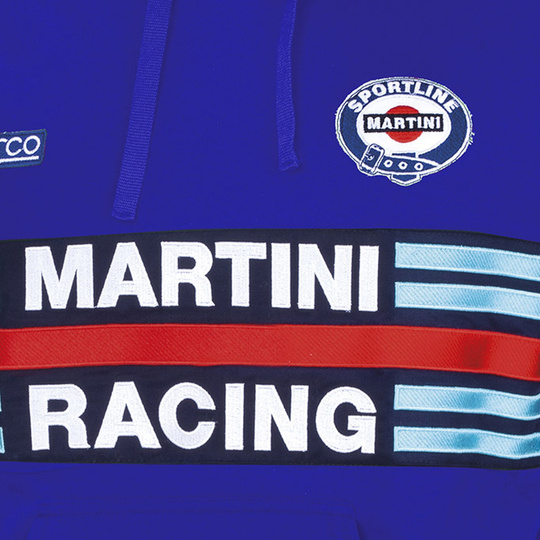 Bluza z kapturem Martini Racing Sparco niebieska