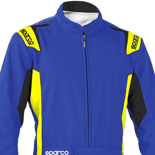 Kombinezon Sparco Thunder MY22 niebieski/żółty (CIK)
