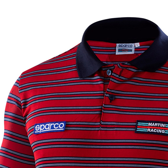 Koszulka polo Sportline Martini Sparco czerwona