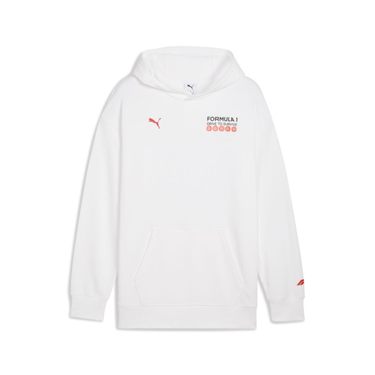 Bluza z kapturem DTS Relaxed Formula 1 biała