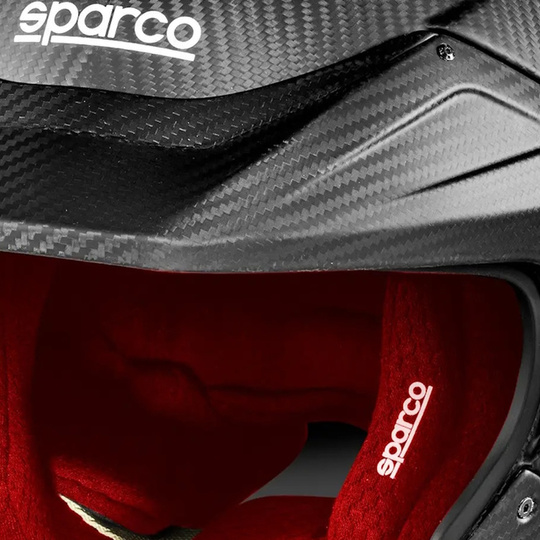Kask Sparco Flux RJ-i Carbon czerwony (FIA)