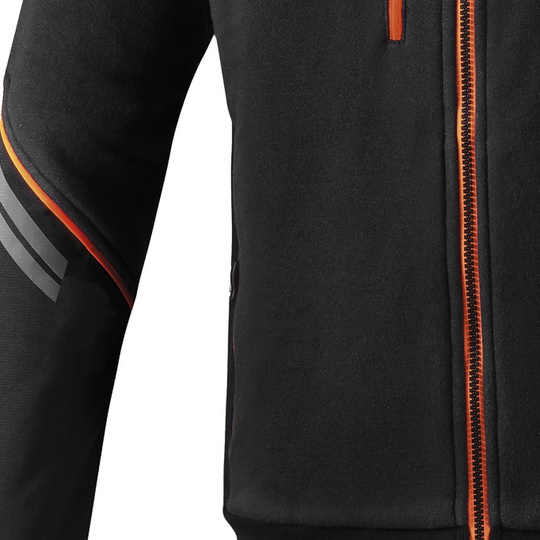 Bluza z kapturem rozpinana Tech Sparco czarna/pomarańczowa