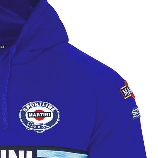 Bluza z kapturem Martini Racing Sparco niebieska