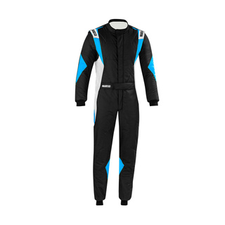 Kombinezon wyścigowy Sparco SUPERLEGGERA czarno-niebieski (homologacja FIA)