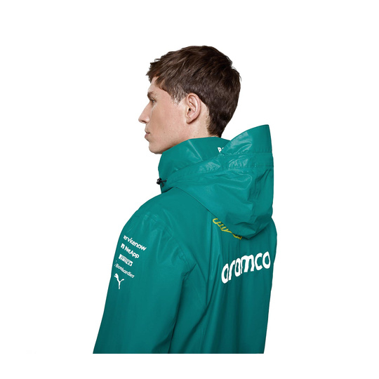 Kurtka męska przeciwdeszczowa Rain Team Aston Martin F1 2025