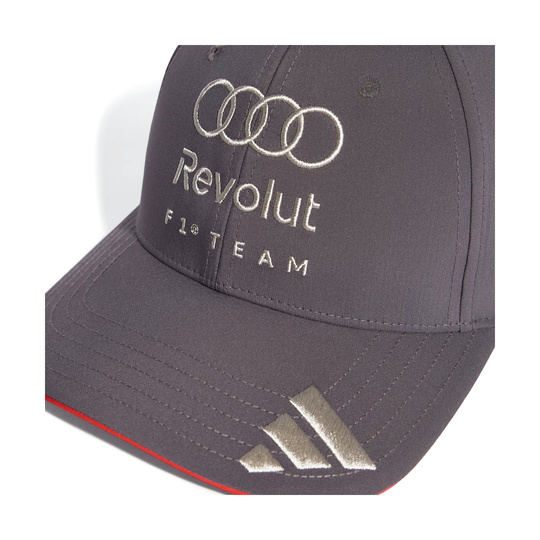 Czapka baseballowa męska szara Team Audi F1 2026
