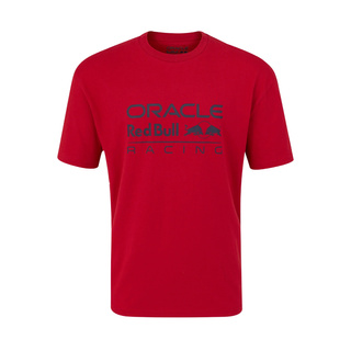 Koszulka T-shirt męska Logo Relaxed czerwona Red Bull Racing 2026