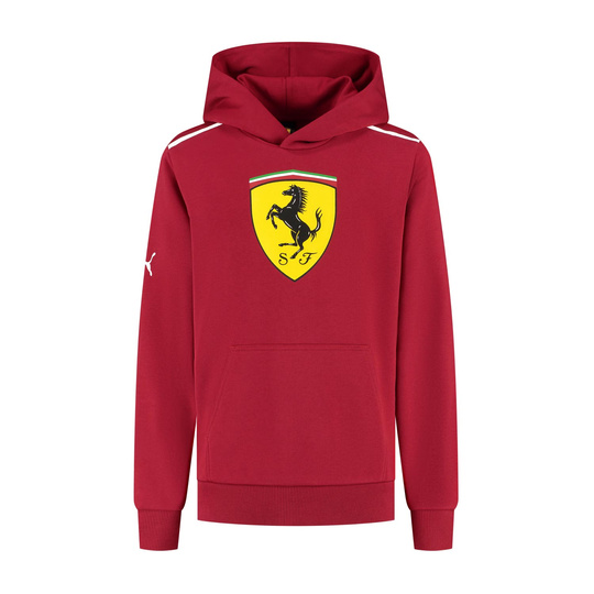 Bluza dziecięca Hoodie Shield czerwona Ferrari F1 2025