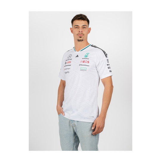 Koszulka t-shirt męska biała Authentic Team Mercedes AMG F1 2026