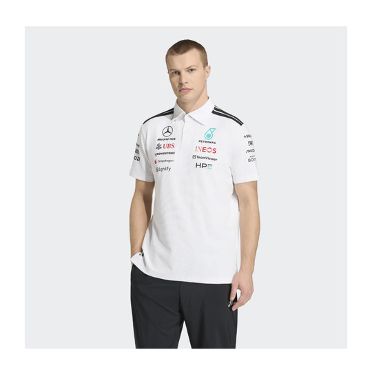 Koszulka polo Team Mercedes AMG F1 2026 biała