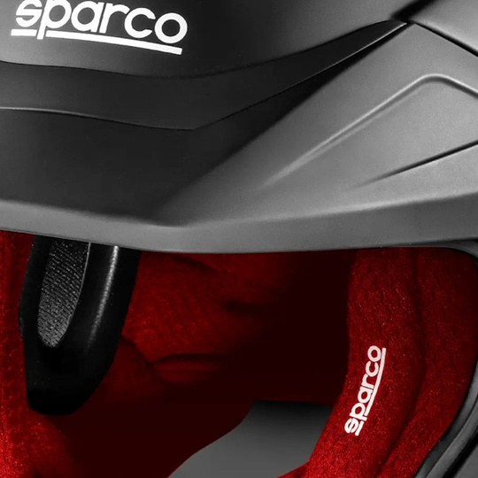Kask Sparco Flux RJ-i czarny/czerwony (FIA)