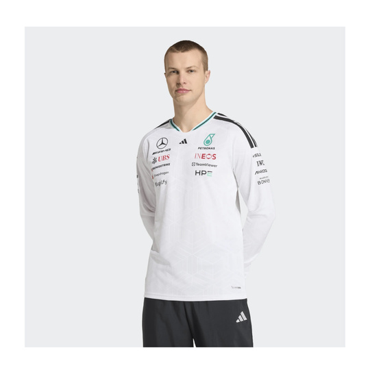 Koszulka z długim rękawem Authentic Team Mercedes AMG F1 2026 biała