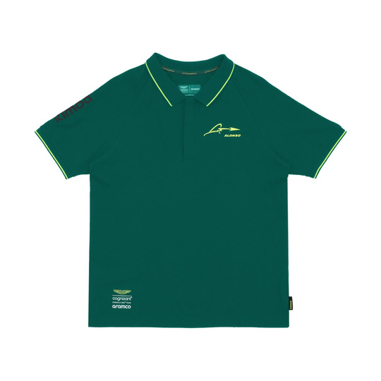 Koszulka polo męska zielona Alonso Kimoa Aston Martin F1 