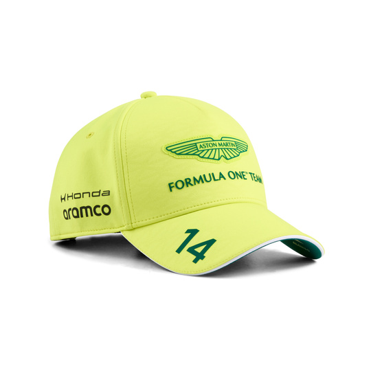 Czapka baseballowa męska limonkowa Alonso Team Aston Martin F1 2026