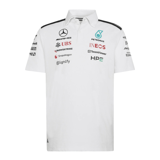 Koszulka polo Team Mercedes AMG F1 2026 biała
