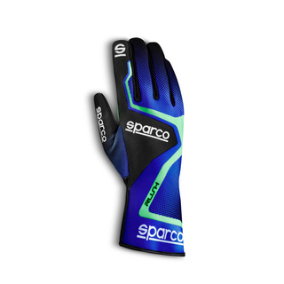 Rękawice Sparco Rush MY20 niebieskie/zielone Rękawice Sparco Rush MY20 niebieskie/zielone