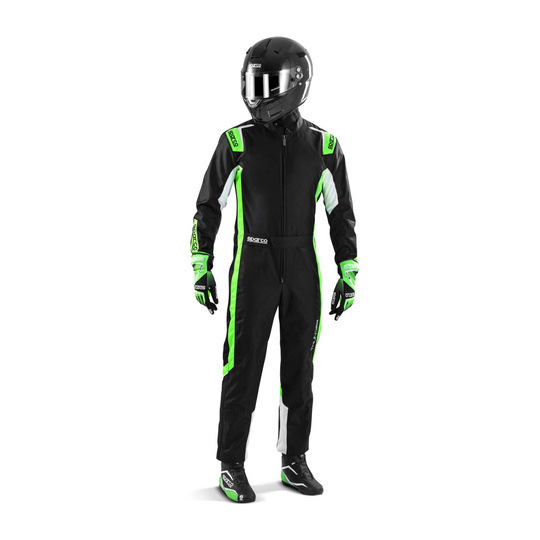 Kombinezon Sparco Thunder MY22 czarny/zielony (CIK)