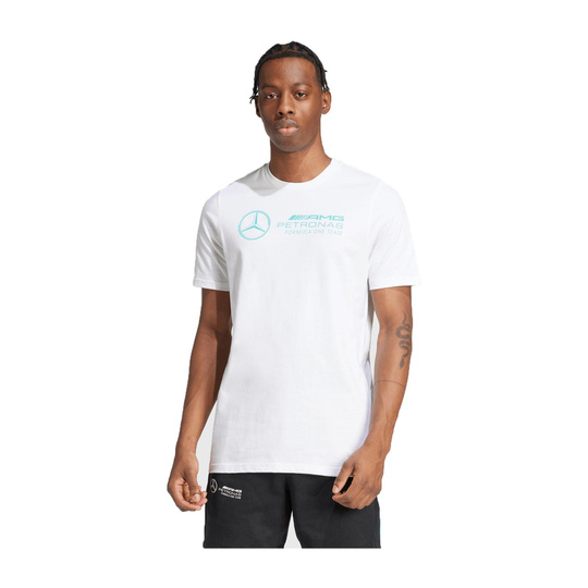 Koszulka męska t-shirt biała Logo Mercedes AMG F1 2025