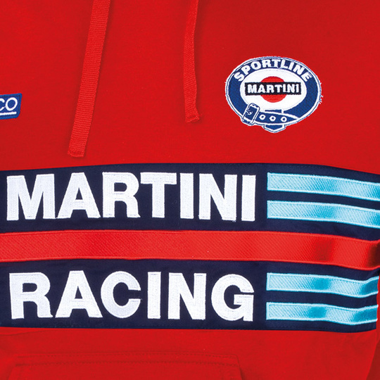 Bluza z kapturem Martini Racing Sparco czerwona